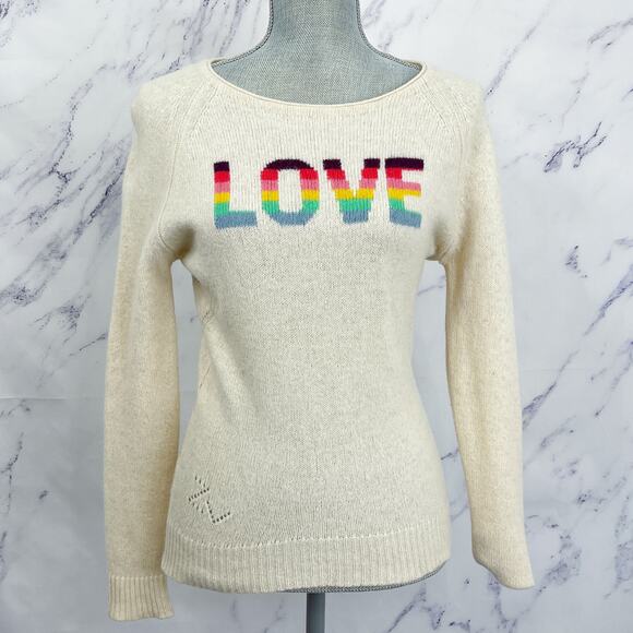 Zadig & Voltaire | Graphic Cashmere Sweater “LOVE” | M - Picture 1 of 9